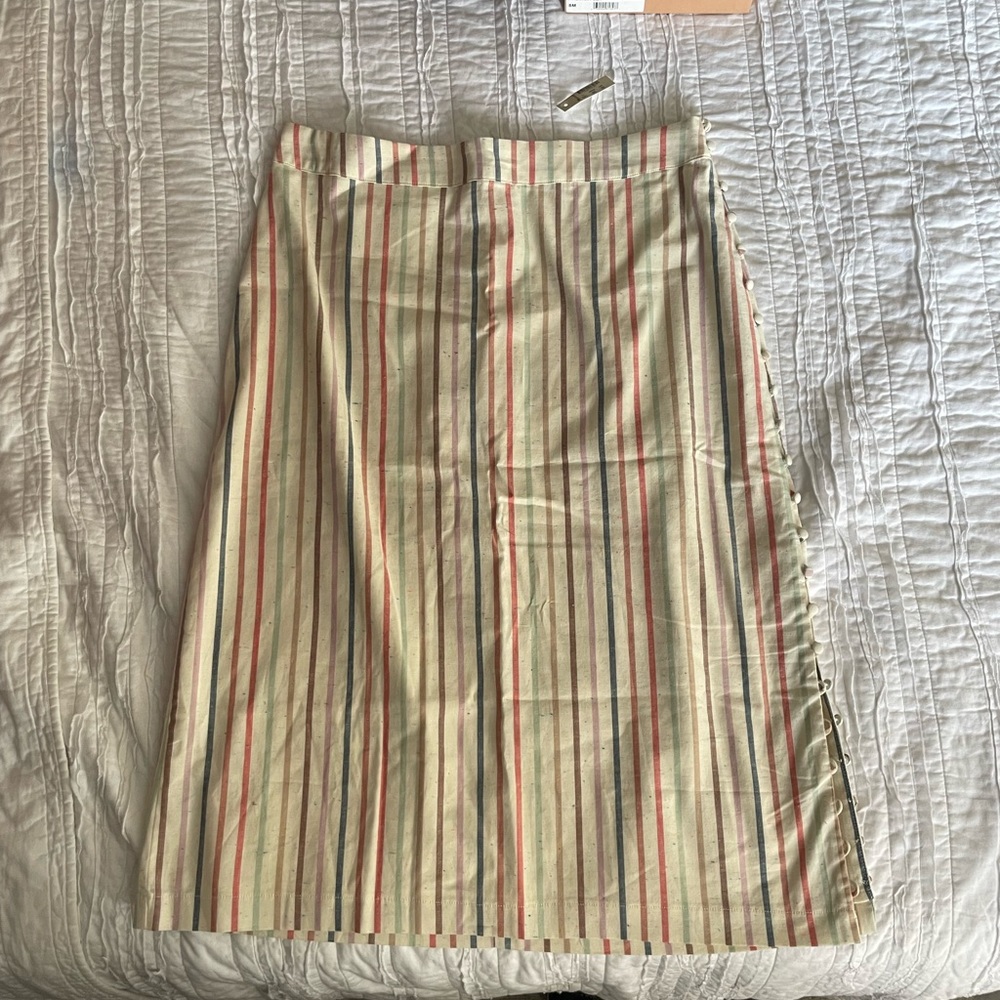 Madewell Striped Midi Skirt